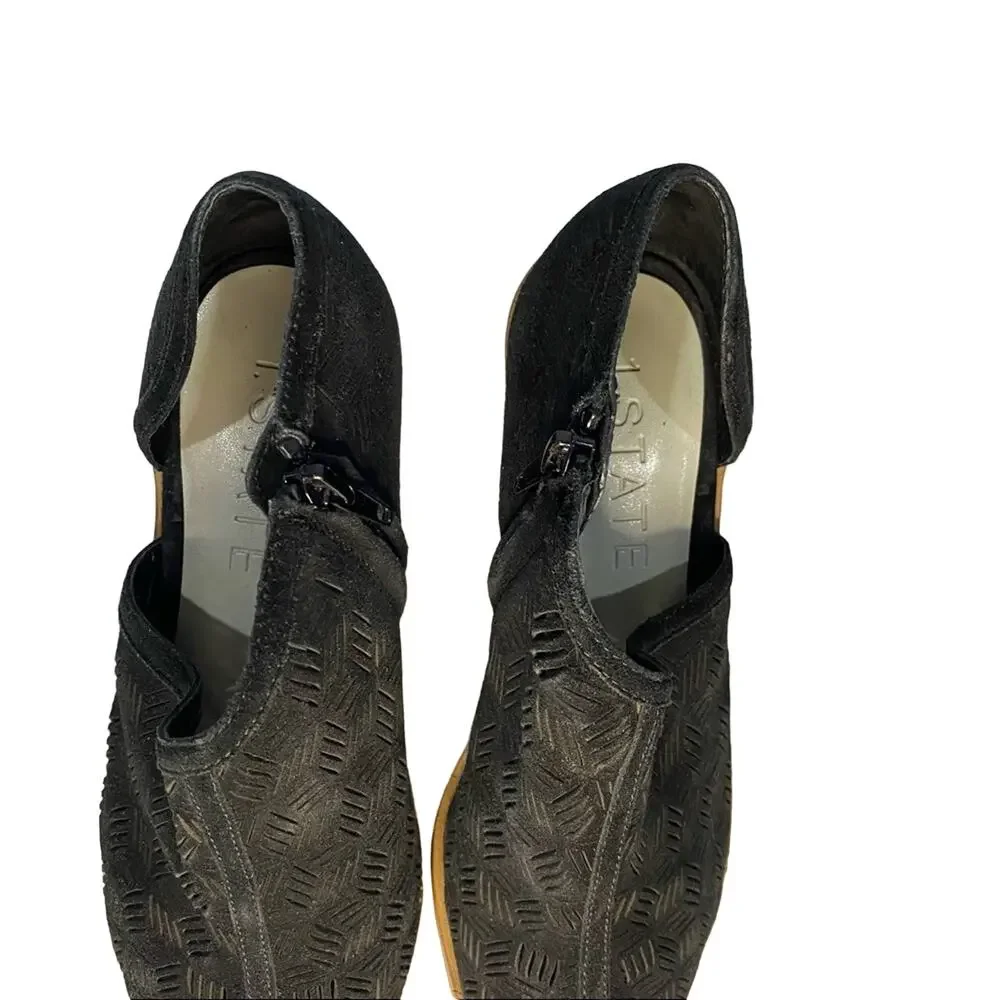 1.State Iddah Leather Ankle Booties size 7 Boho Preppy Classic